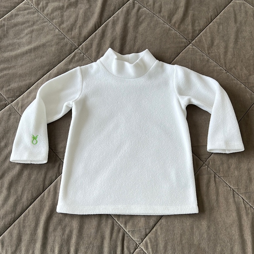 Dudley Stephens White Kids Shirt with Green Accent